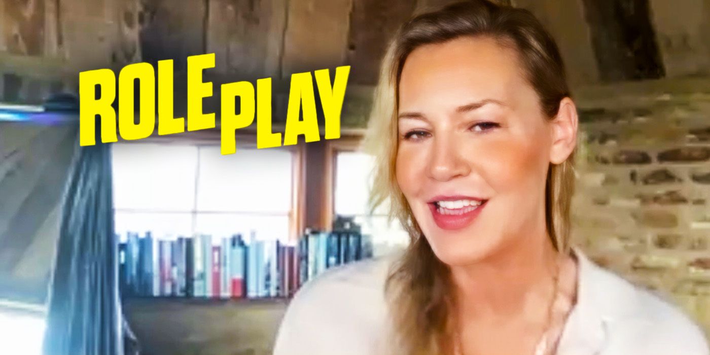 Edited image of Connie Nielsen during Role Play interview