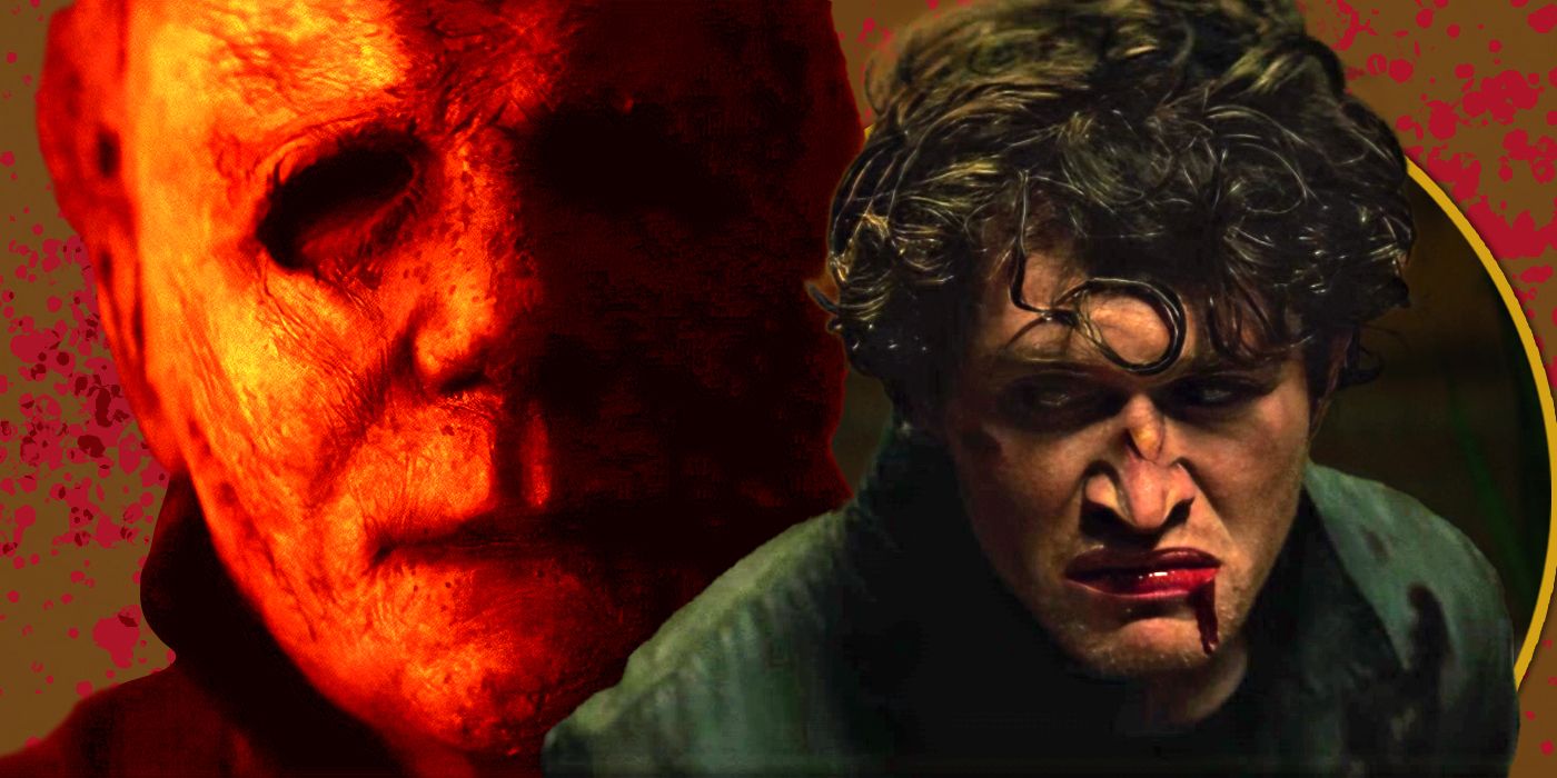 Corey looking wounded at Michael Myers in Halloween Ends Exclusive header
