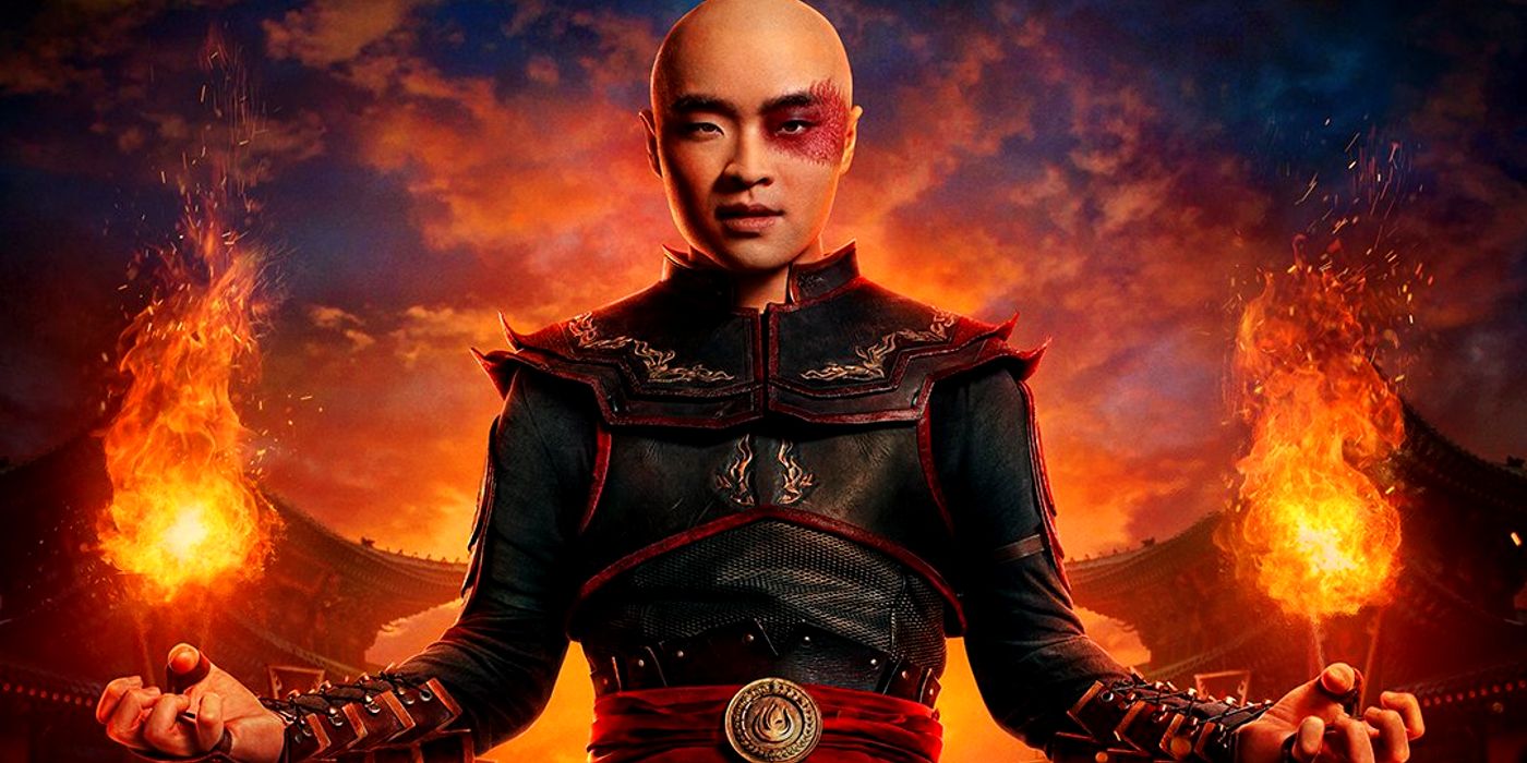 Dallas Liu as Prince Zuko on a Poster for Netflix's Avatar The Last Airbender