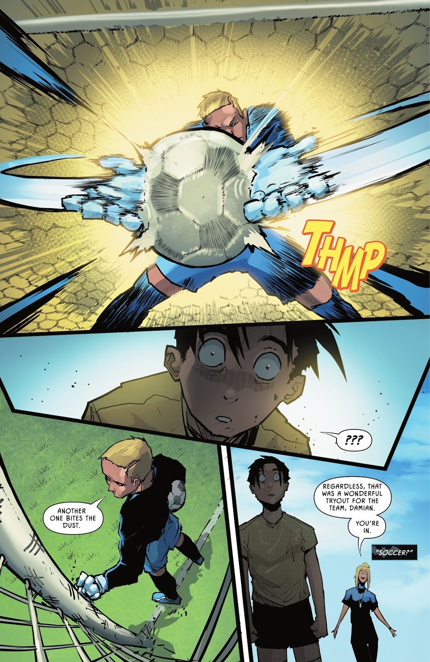 Damian Wayne perde sua partida de futebol DC