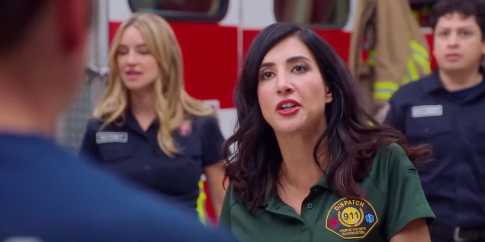Dana DeLorenzo as Gigi confronting Eddie in Tacoma FD