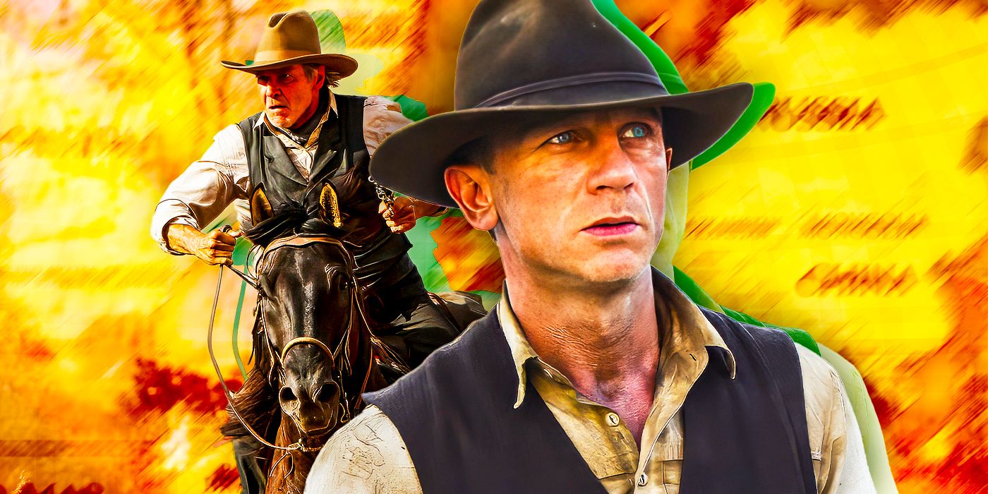 Daniel Craig as Jake Lonergan and Harrison Ford as Woodrow Dolarhyde from Cowboys & Aliens