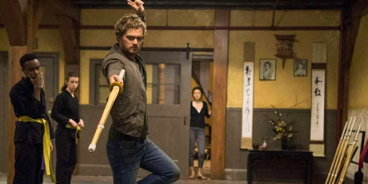 Danny Rand Iron Fist (Finn Jones) practices combat in Iron Fist