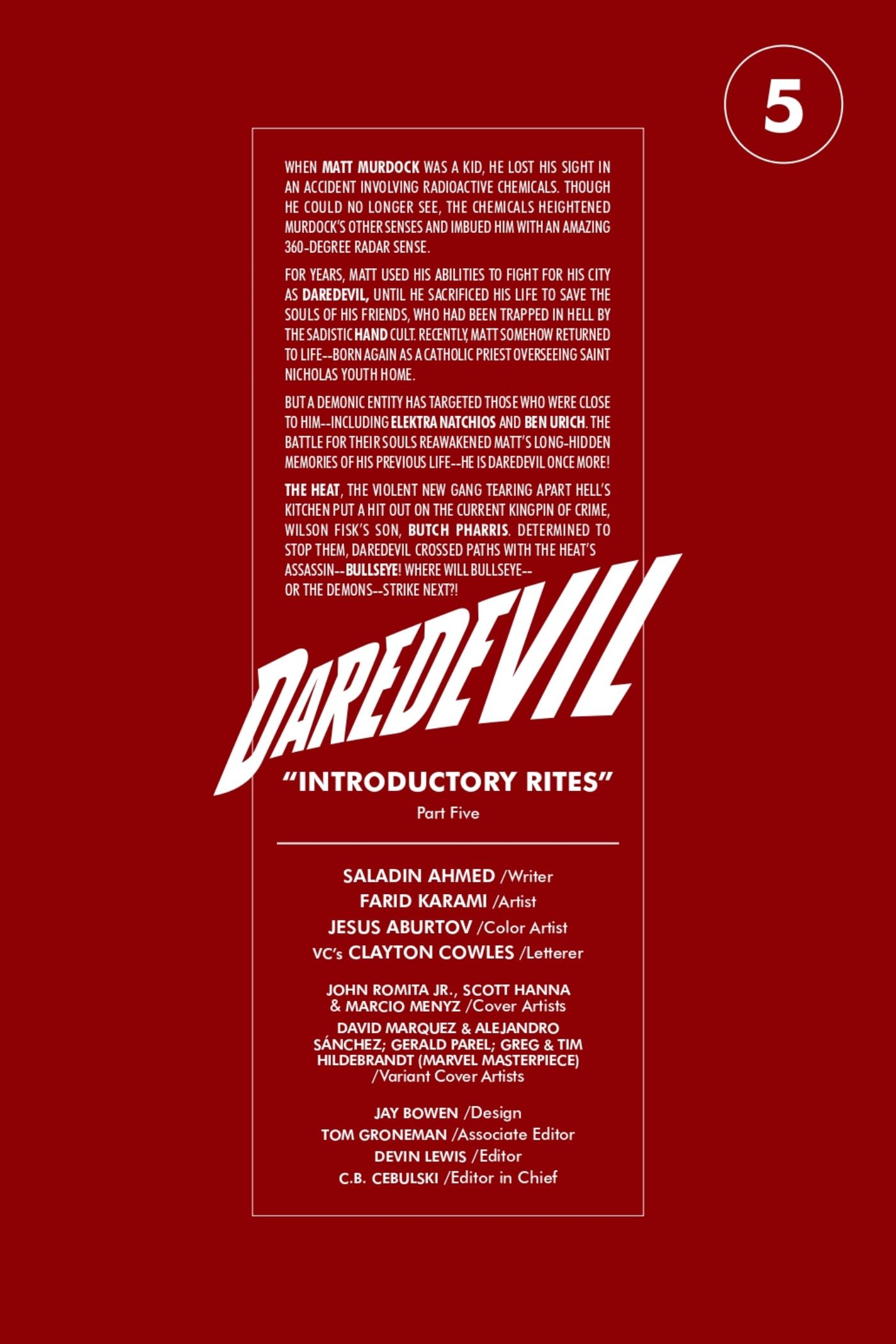 Daredevil #5 Preview page 2.