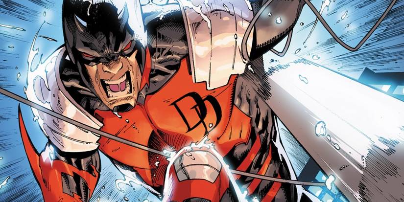 daredevil black armor throws billy club