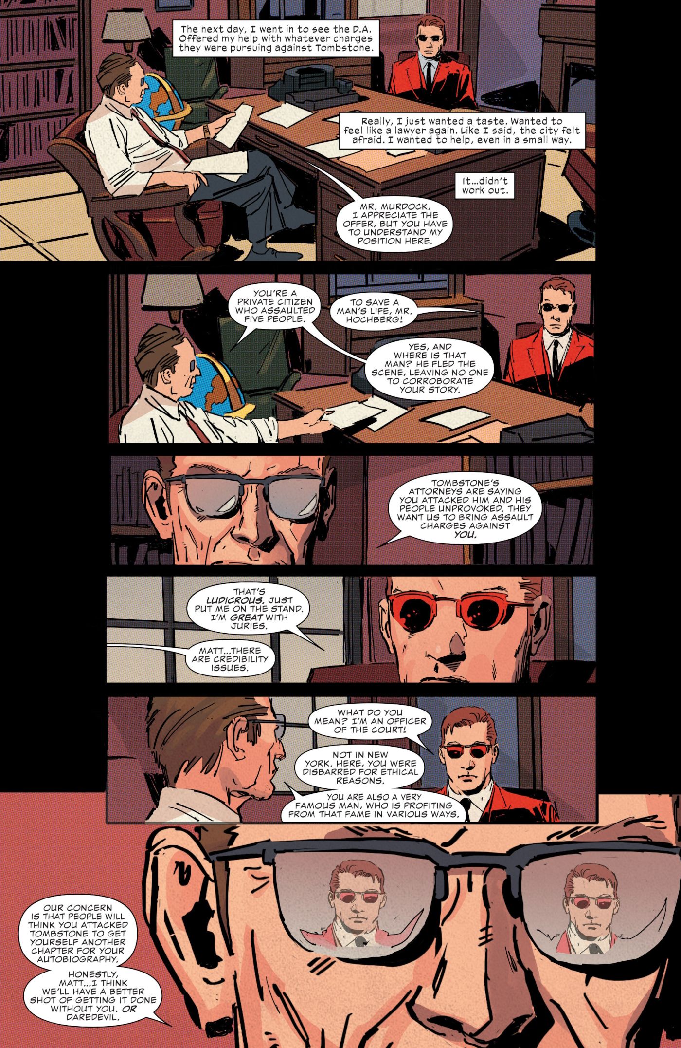 Daredevil #17, Daredevil's Public Identity Starts Causing Him Problems