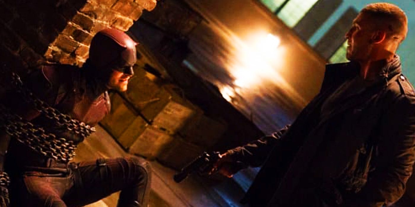 Daredevil tied up with the Punisher in Netflix's Daredevil