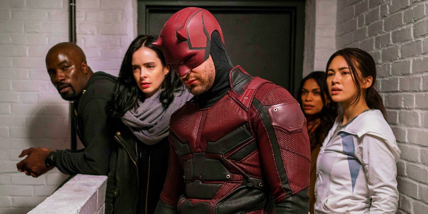 Daredevil with other Defenders in Netflix's The Defenders