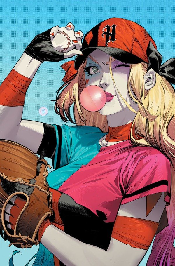 DC's Spring Breakout! #1 cover variant featuring Harley Quinn dressed as a baseball pitcher