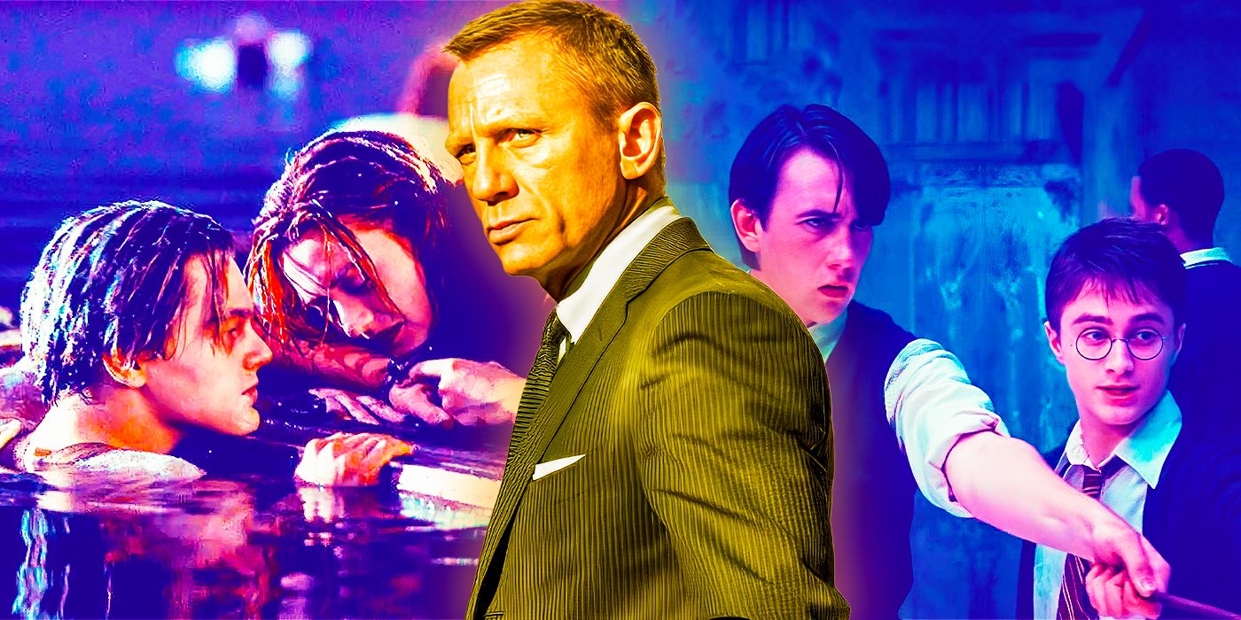 Jack and Rose from Titanic, James Bond from Skyfall, and Harry and Neville from Harry Potter and the Order of the Phoenix