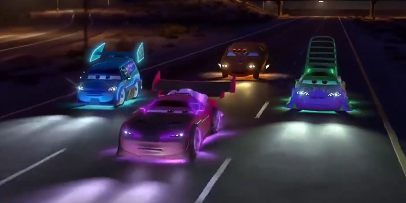 Delinquent Road Hazards, Boost, DJ, Wingo, and Snot Rod in Cars (2006)