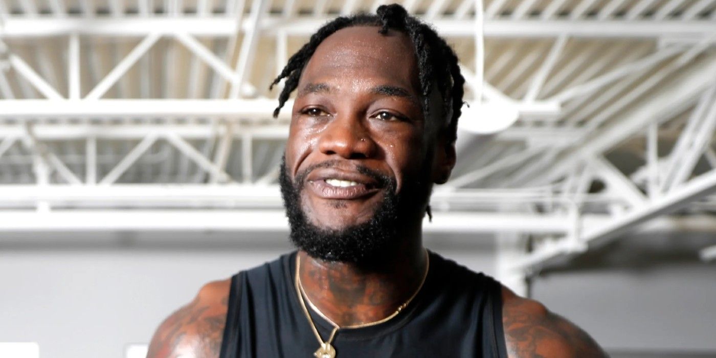 Professional Boxer Deontay Wilder Smiling In a Gym