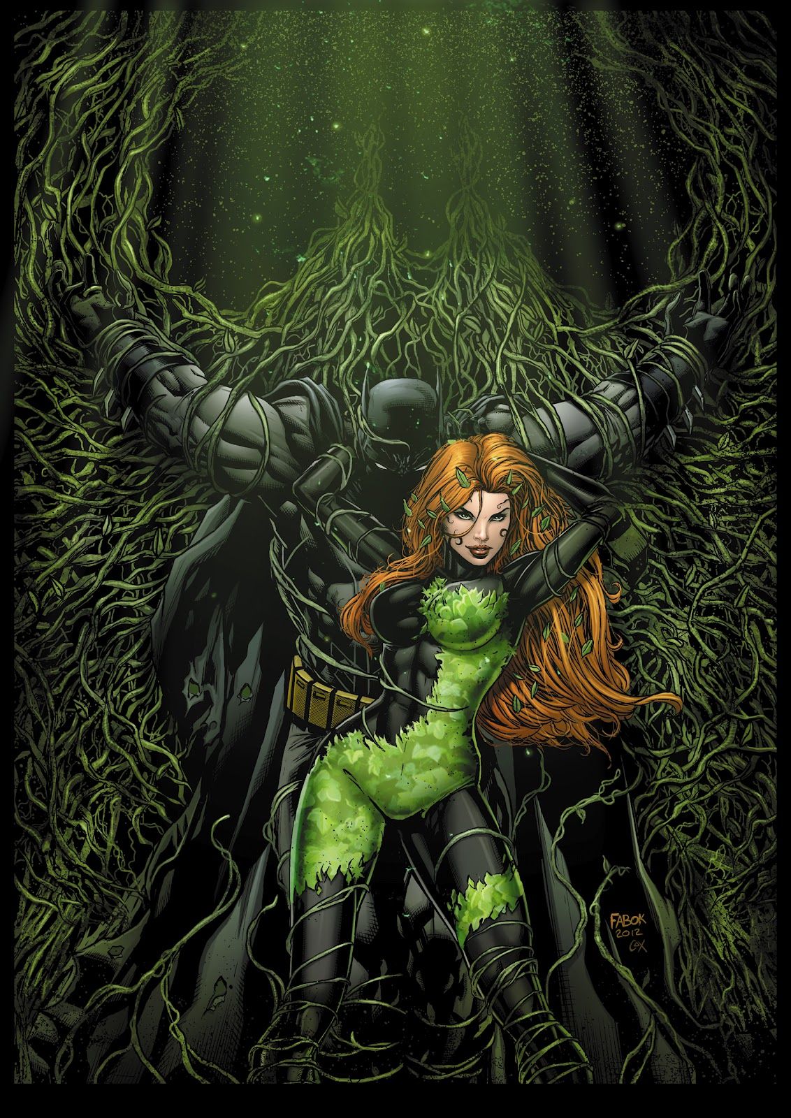 Detective Comics #14 Capa de Jason Fabok com Batman e Poison Ivy