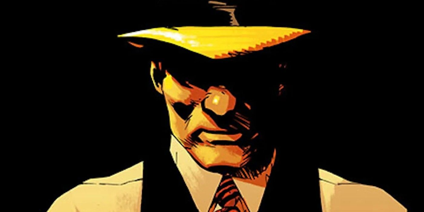 Image of Dick Tracy standing against a black background.