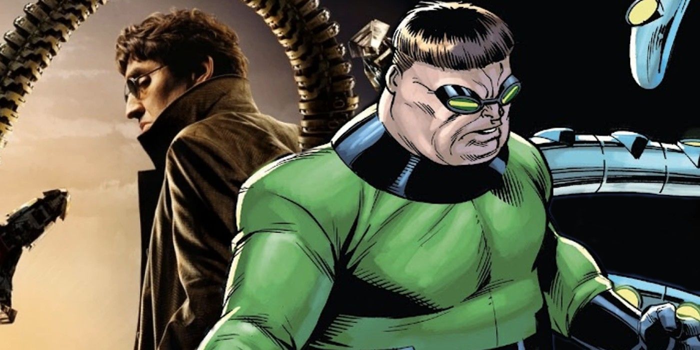 Doc Ock from Sam Raimi's Spider-Man 2 (left) and Otto from Marvel Comics (right)