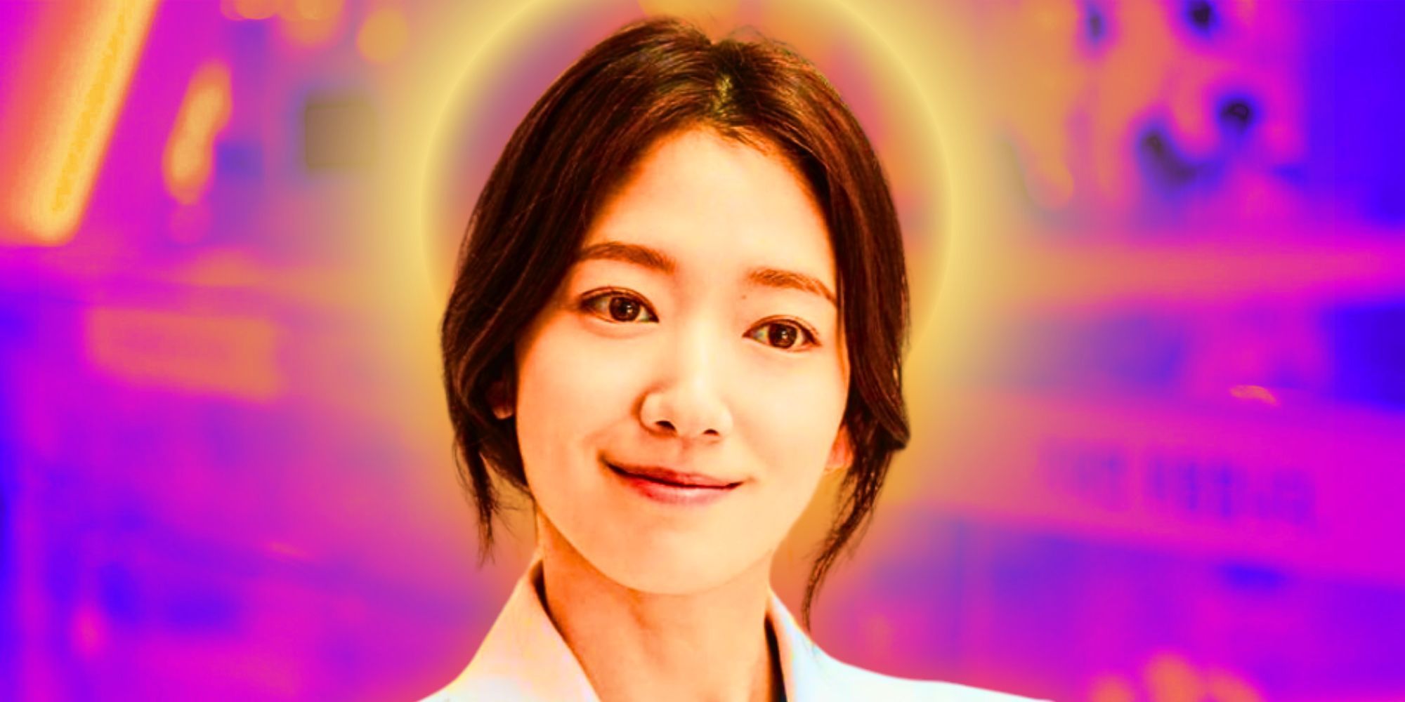 Park Shin-hye as Nam Ha-neul in Doctor Slump in front of a custom background