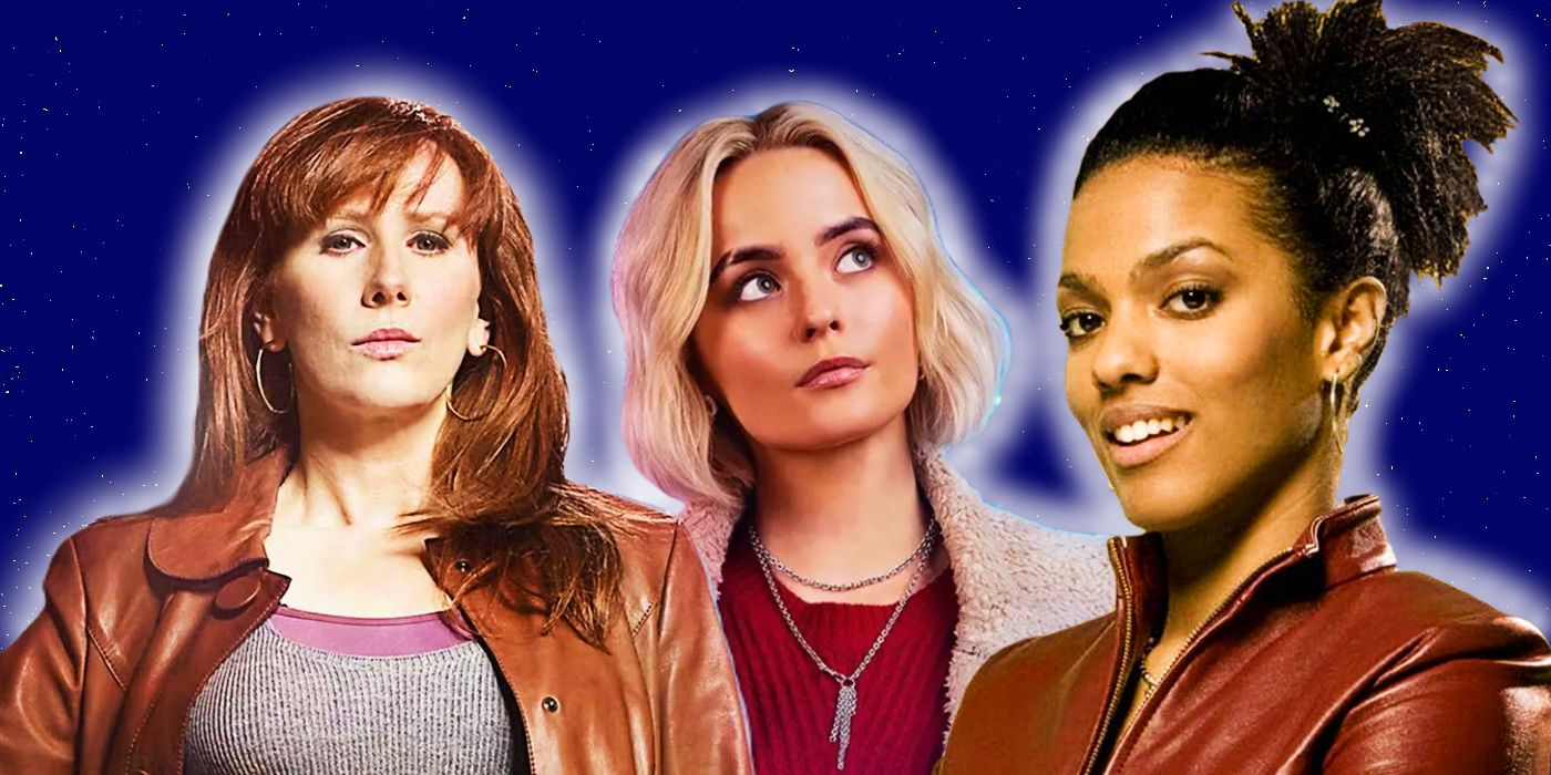 This collage shows Donna Noble, Martha Jones, and Ruby Sunday from Doctor Who.