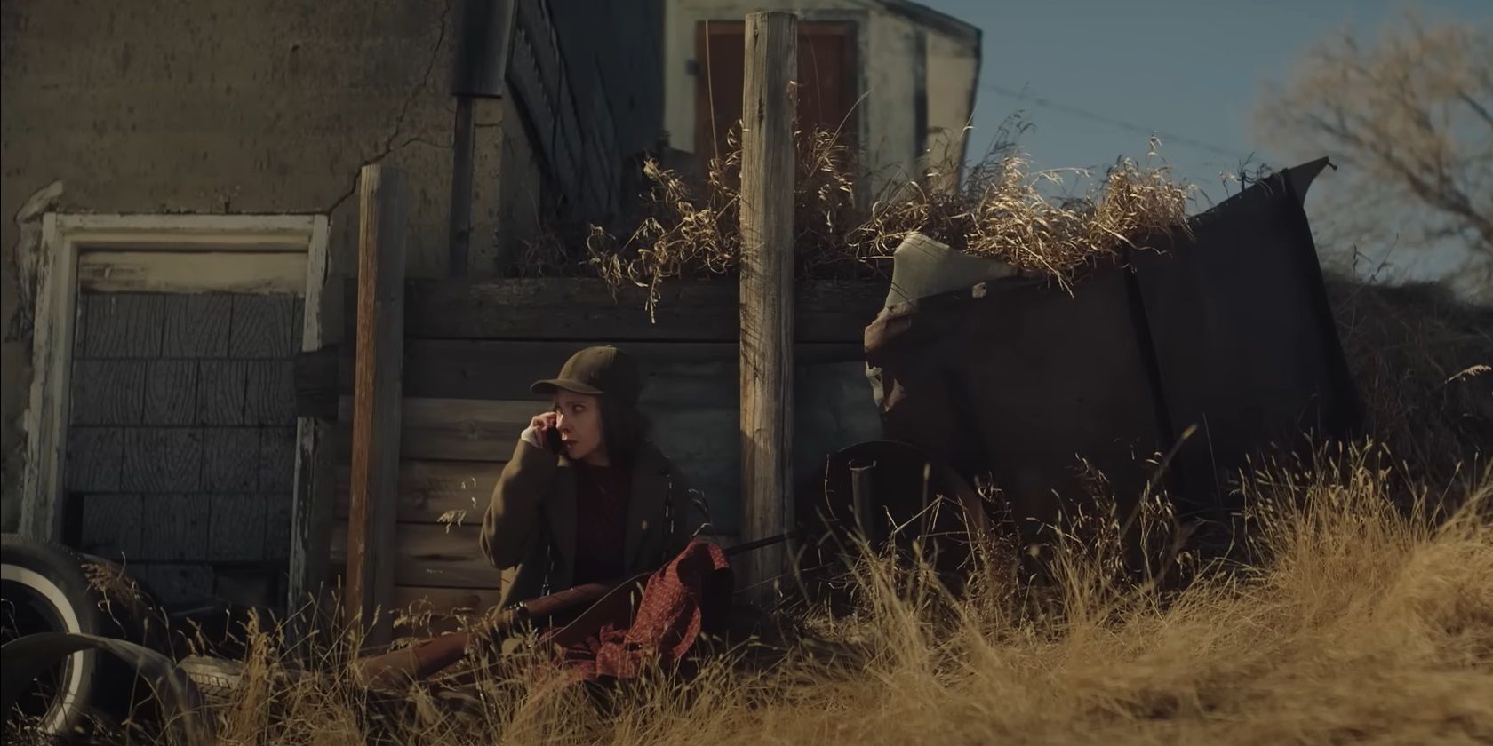 Dot hiding out on the phone in Fargo