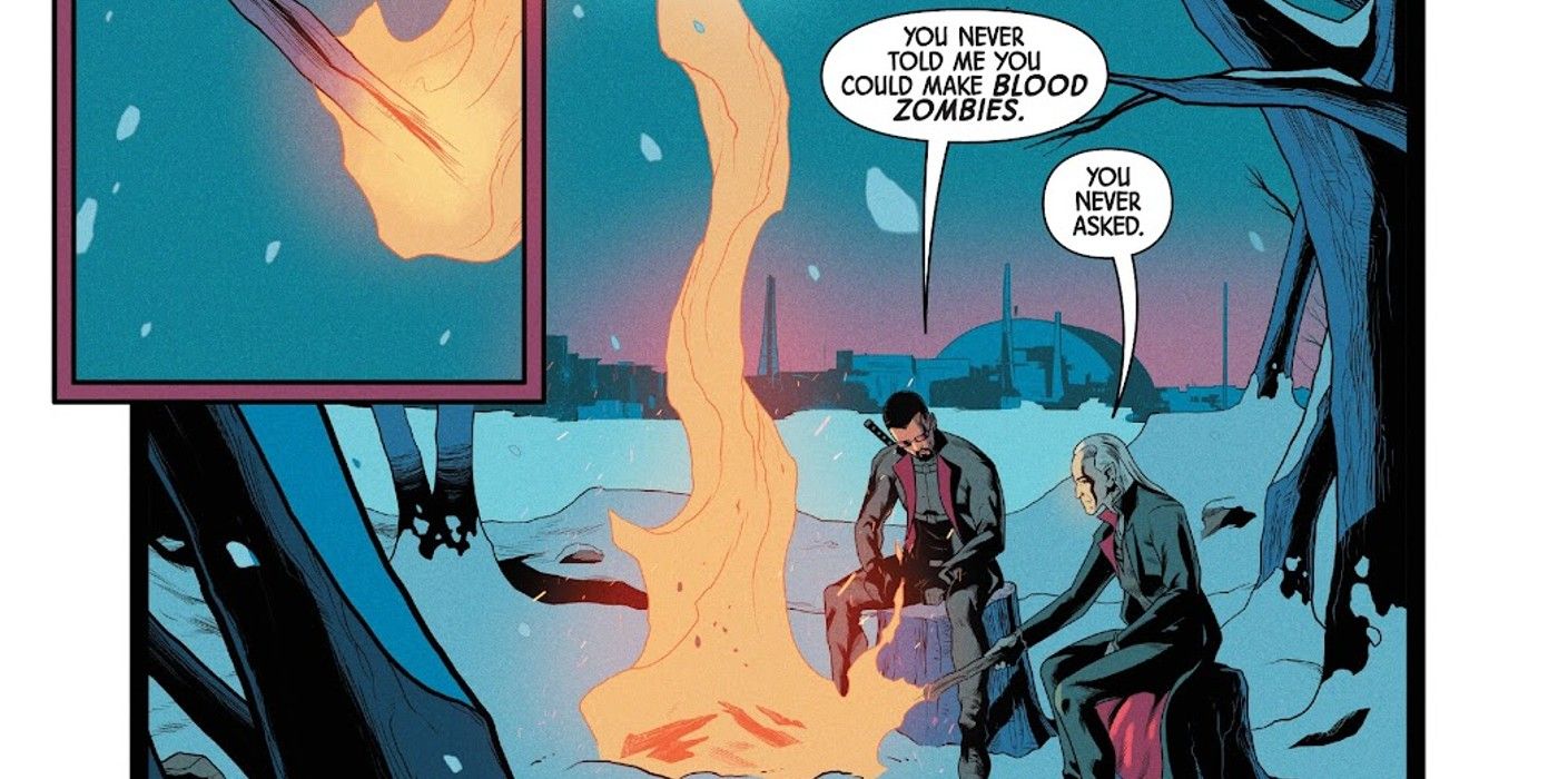 Dracula and Blade talk about blood zombies