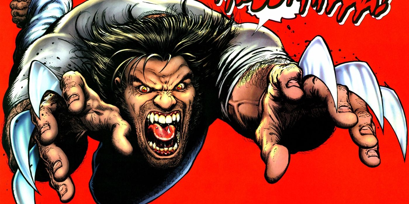 Wolverine em uma fúria frenética nos quadrinhos da Marvel