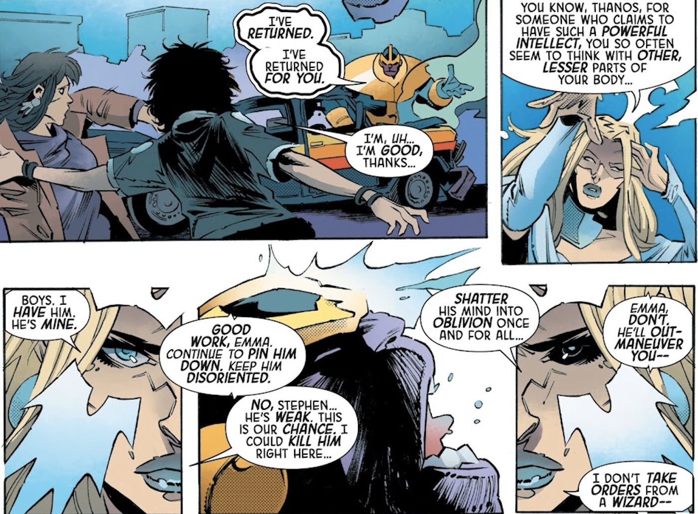 Emma Frost Invades Thanos Mind