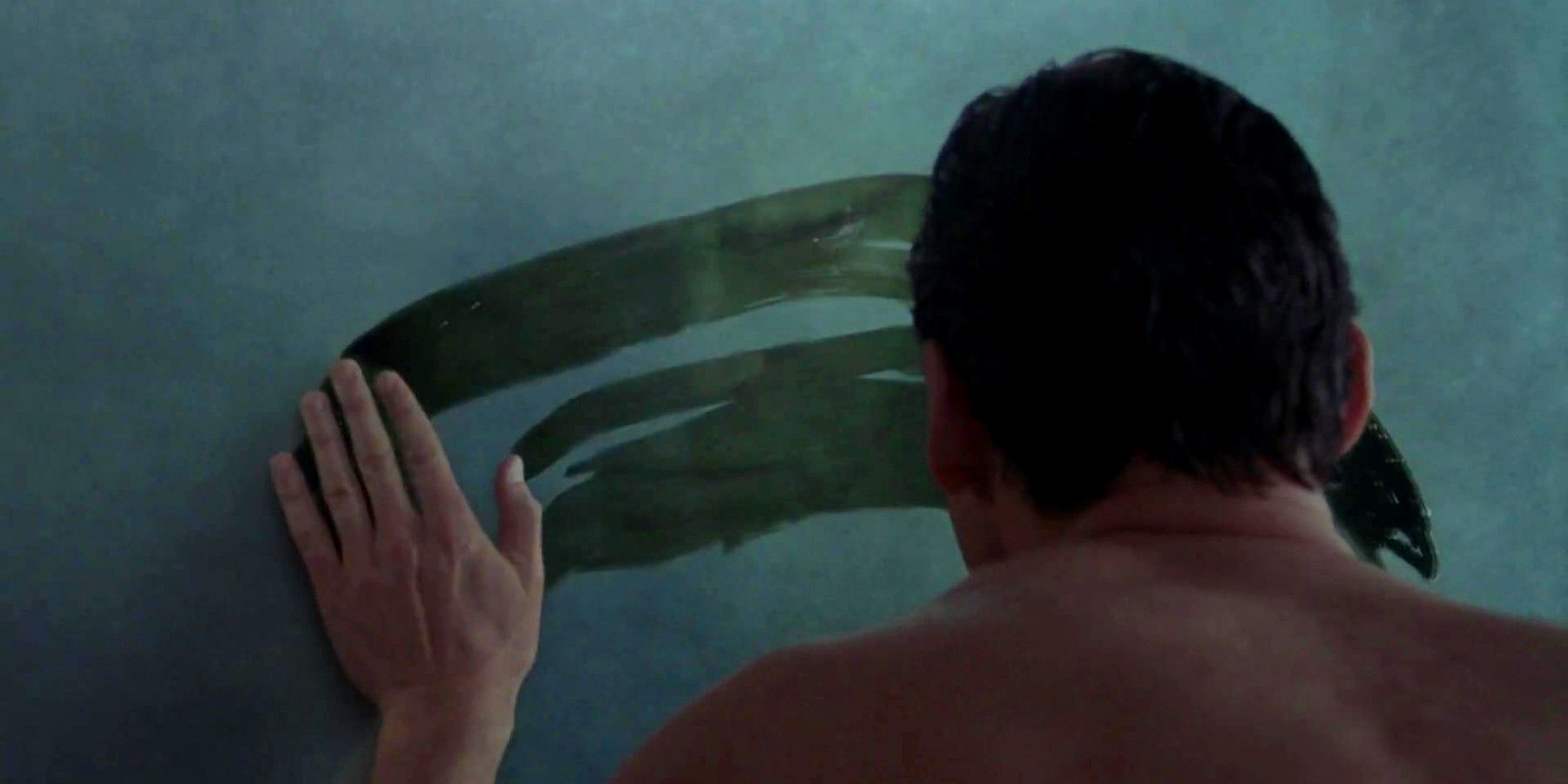 Eric Bana&rsquo;s Bruce banner wiping a mirror in Hulk