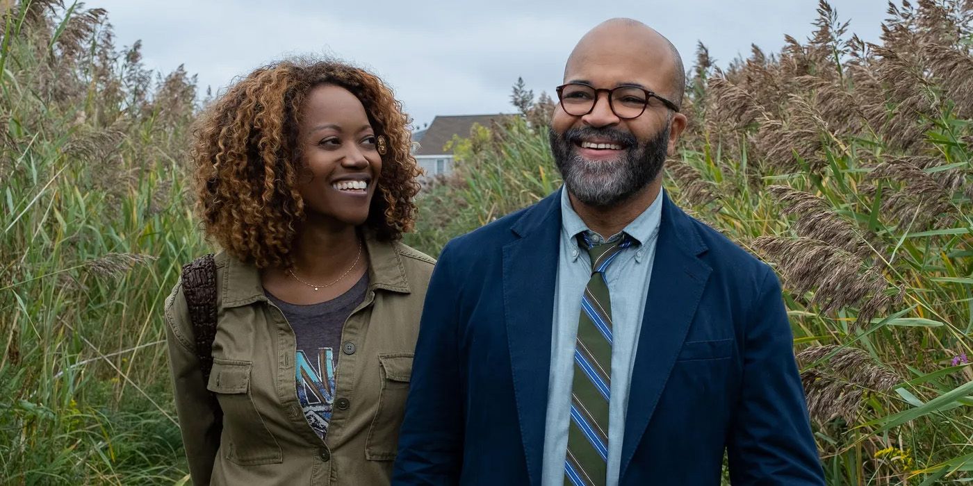 Erika Alexander as Coraline and Jeffrey Wright as Thelonious "Monk" Ellison from American Fiction.