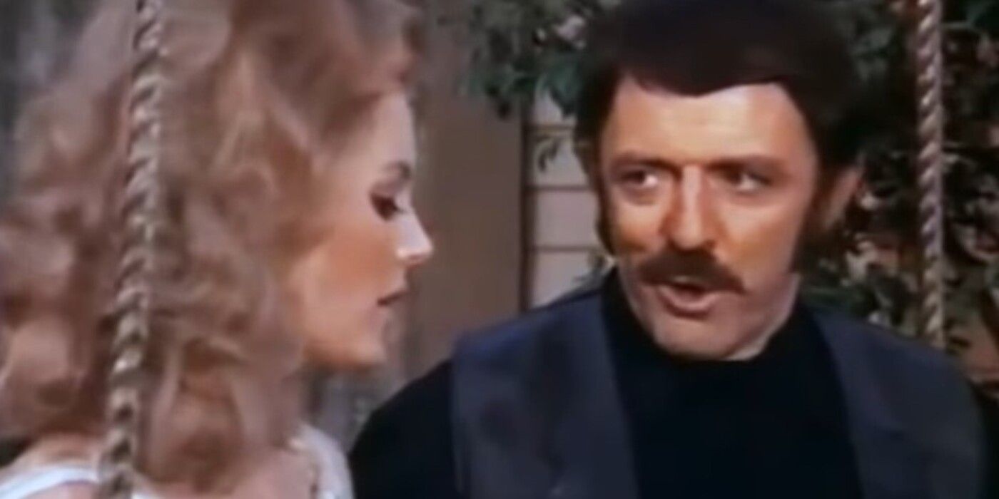 John Astin as Evil Roy Slade talking to a woman in Evil Roy Slade 