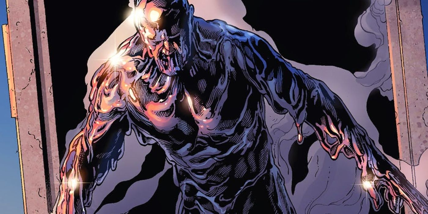 Wolverine&rsquo;s adamantium skeleton melting through his skin.