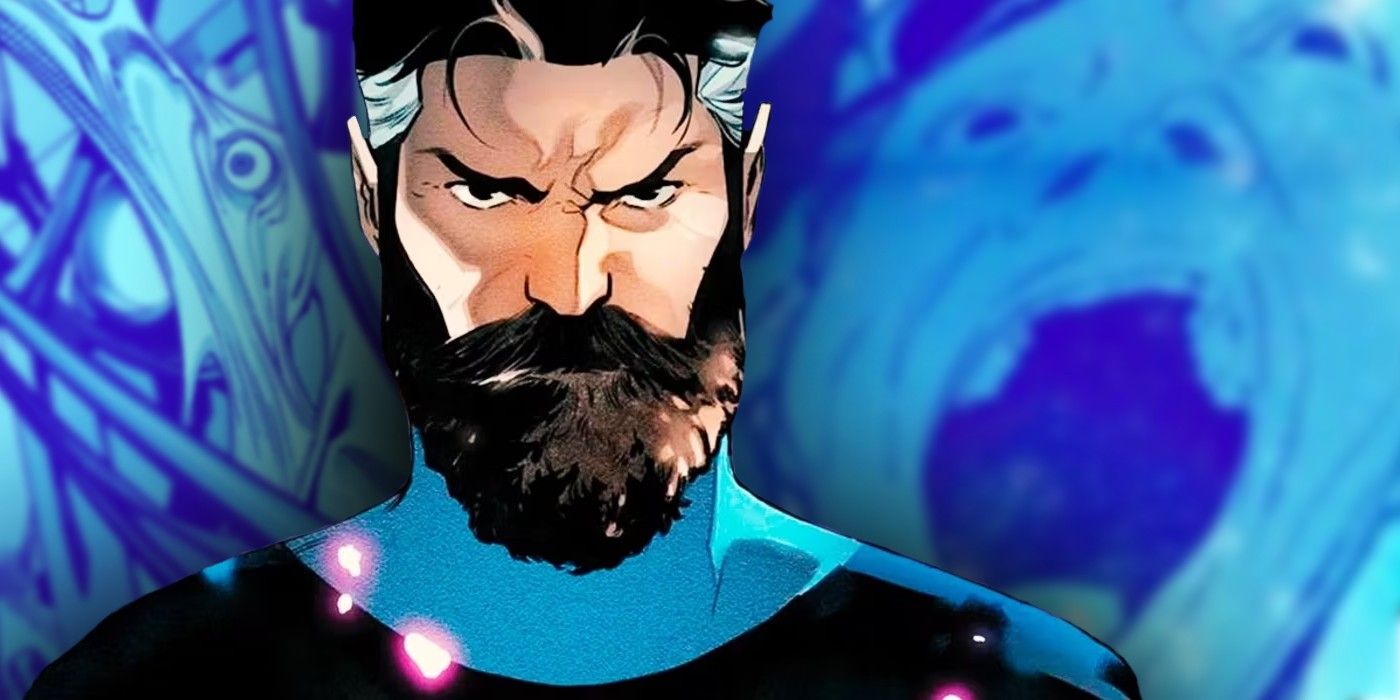 fantastic four's reed richards with horror imagery
