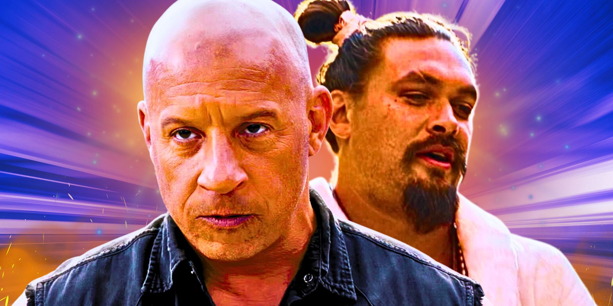 A custom of Vin Diesel as Dominic Toretto and Jason Momoa as Dante Reyes in Fast X