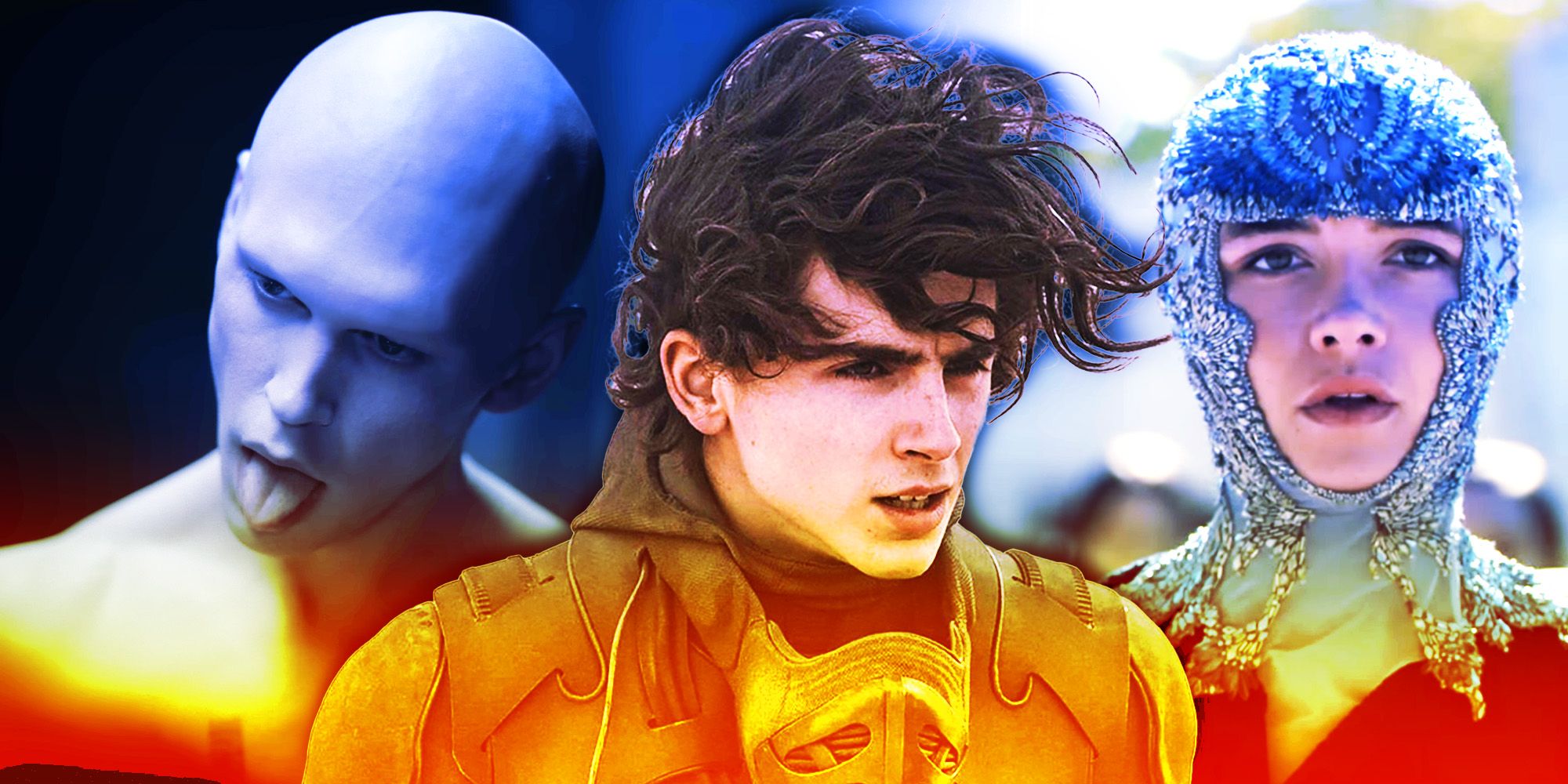 florence pugh timothee chalamet austin butler in Dune franchise