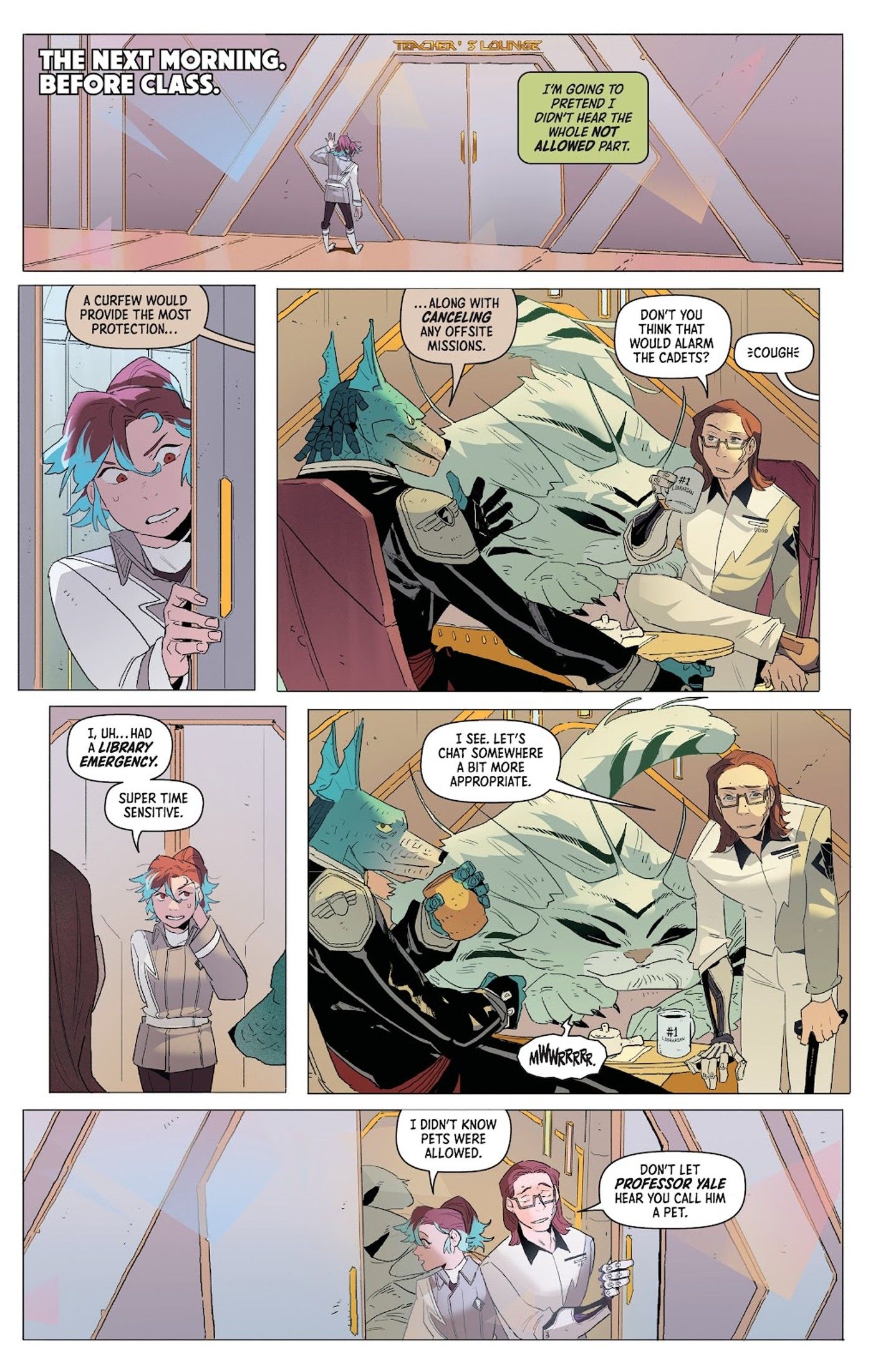 Former Power Rangers Anubis Cruger from SPD and Yale of the Omega Rangers are professors at Ranger Academy