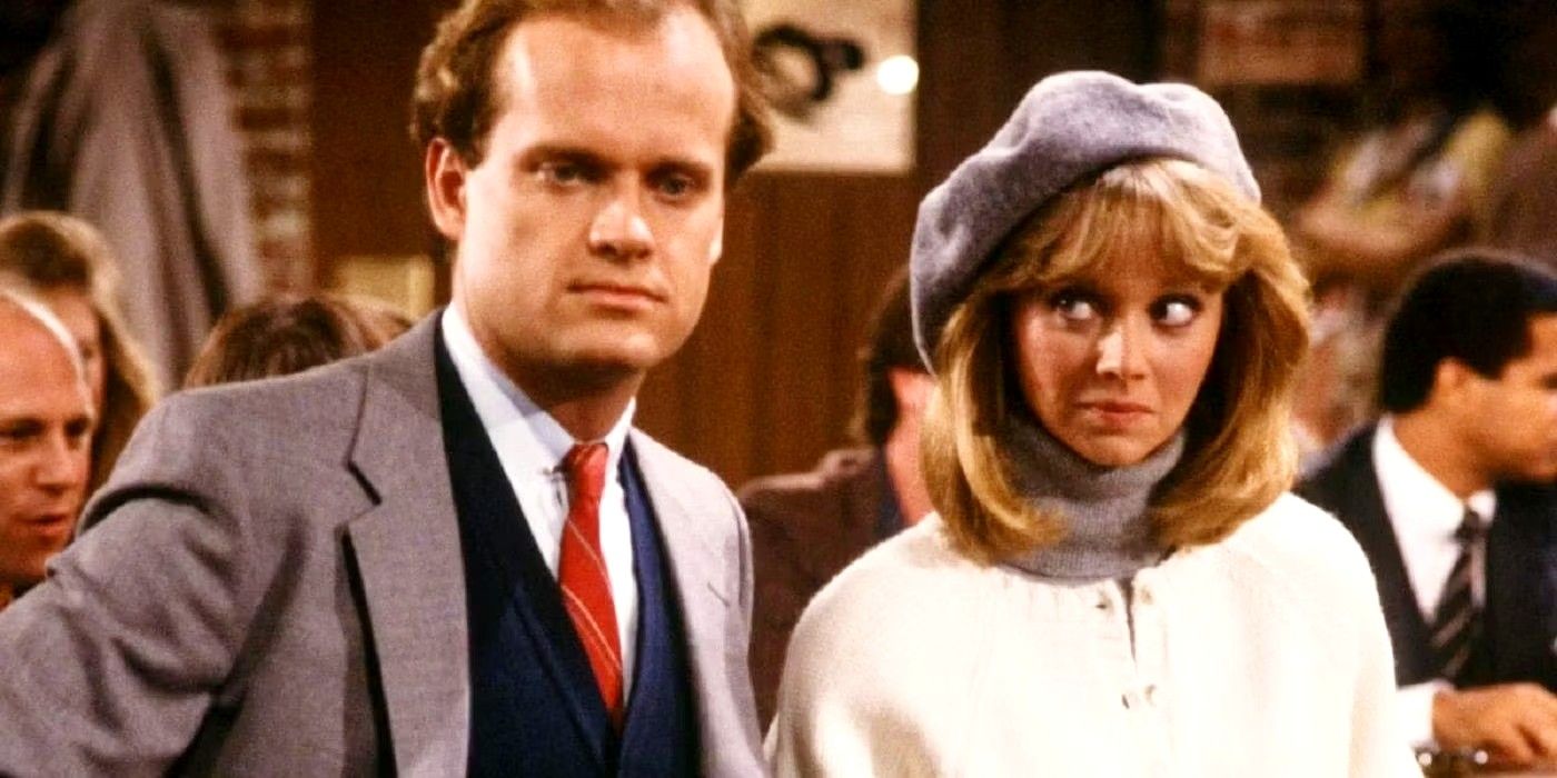 Frasier and Diane sharing a scene in Cheers