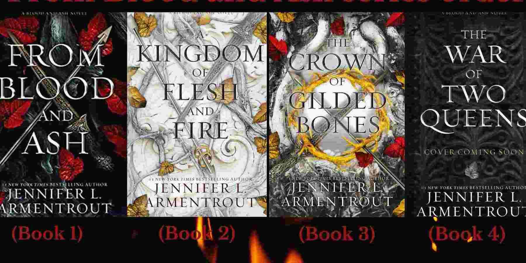 The book covers from the Blood and Ash series.