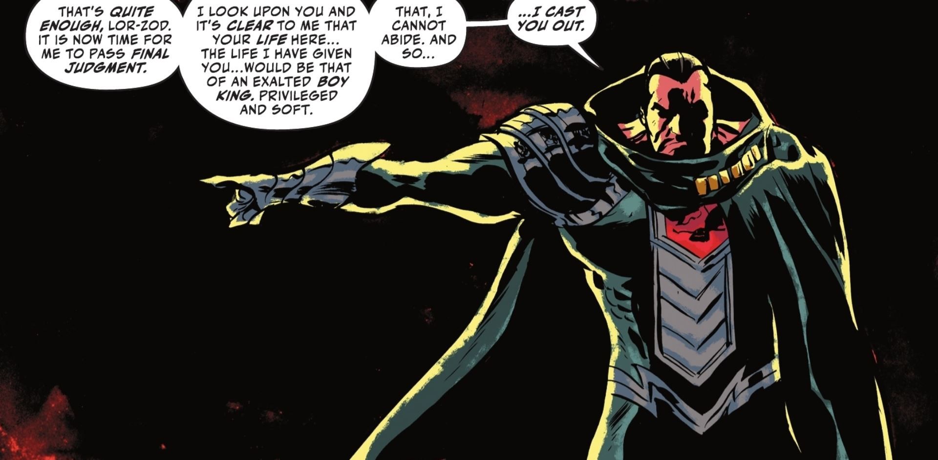 General Zod Banishes His Son DC