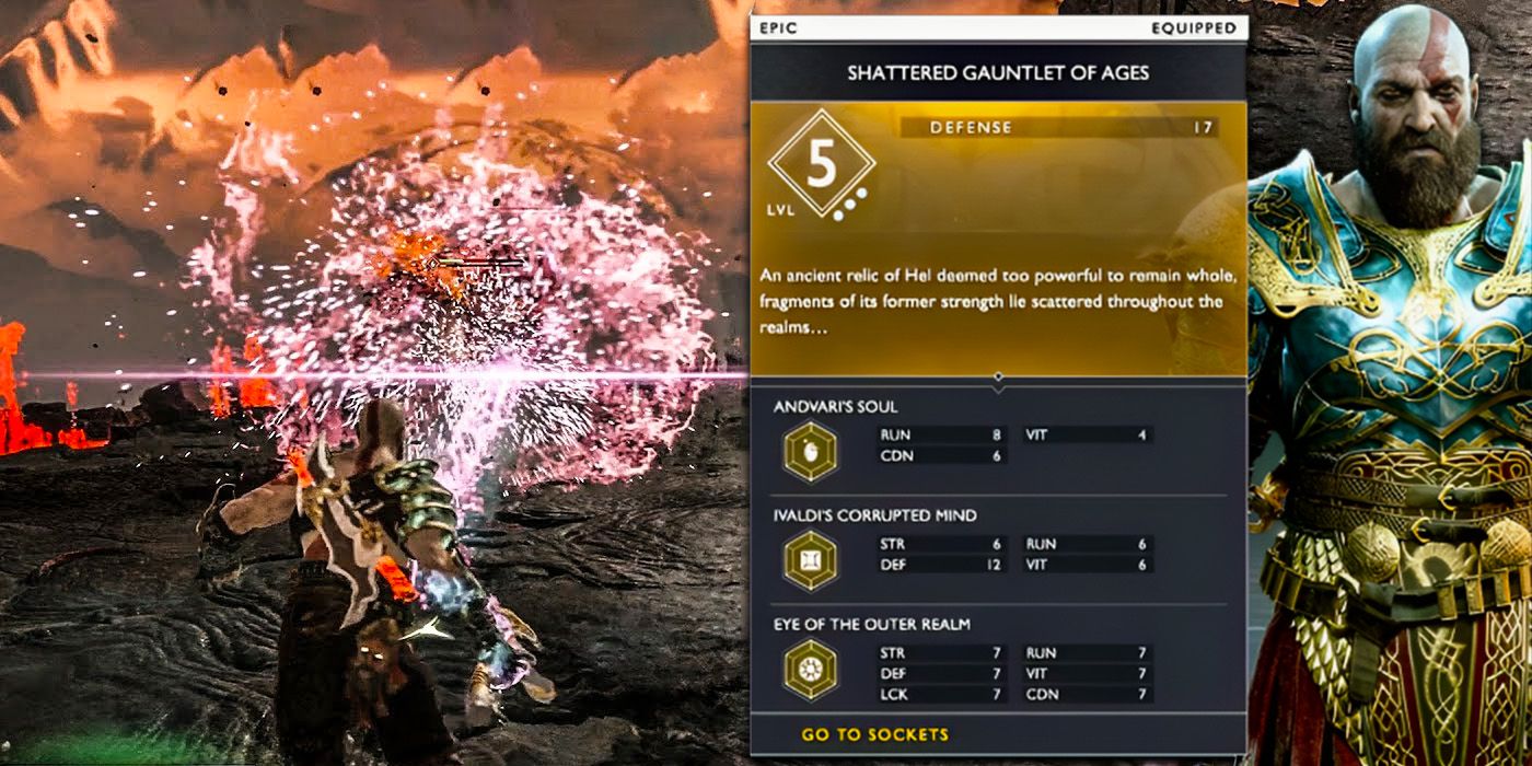 God of War Kratos Finding and Upgrading the Shattered Gauntlet of Ages Talisman for Unique Infinity Gauntlet Themed Attacks and Abilities