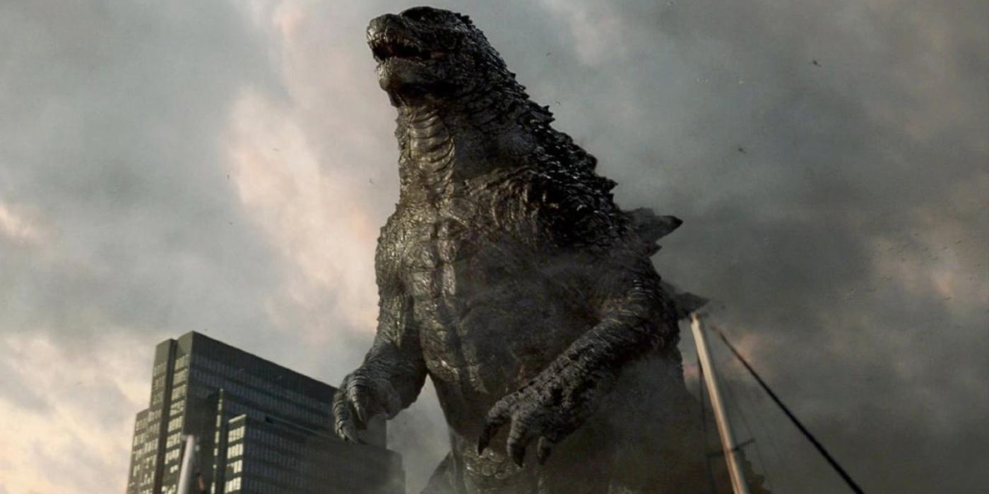 Godzilla roars in 2014's Godzilla.