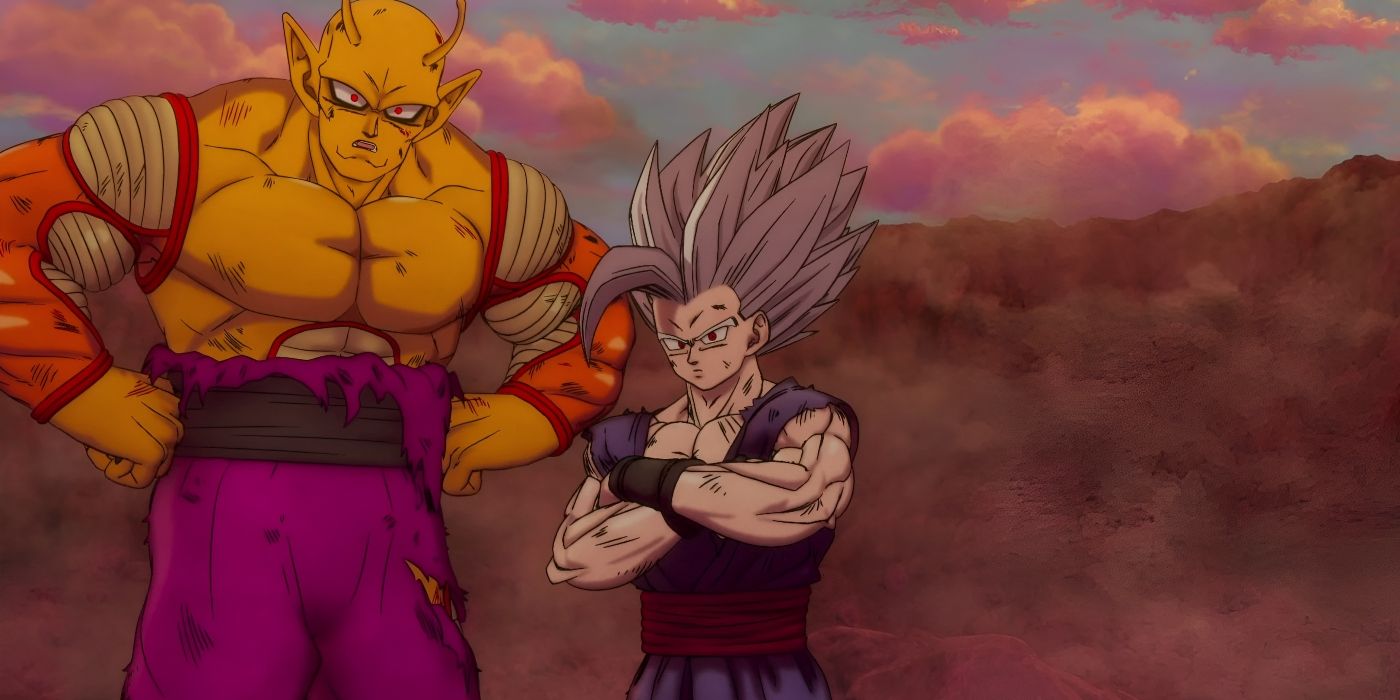 Gohan Beast and Orange Piccolo look puzzled in Dragon Ball Super: Super Hero