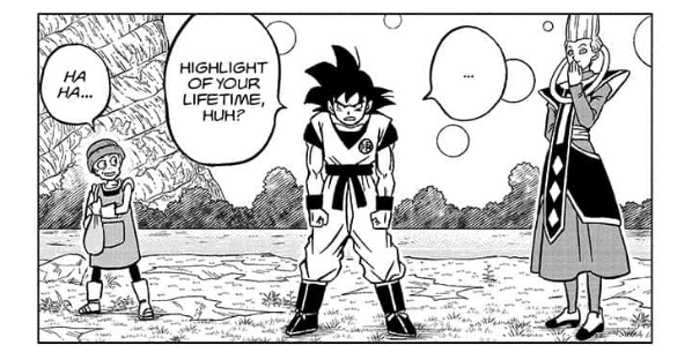 Goku tells Vegeta that winning their sparring match was the highlight of his lifetime in Dragon Ball Super