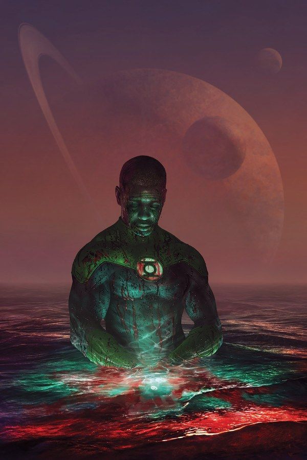 Official Green Lantern Art Teases a Dark and Blood Soaked Future For John Stewart