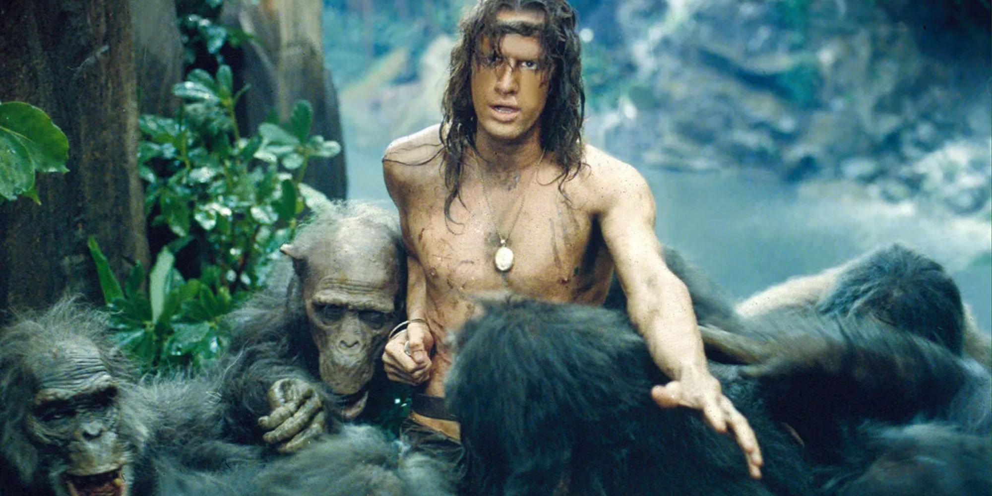 Tarzan with apes in GreyStone The Legend Of Tarzan, Lord Of the Apes (1984)