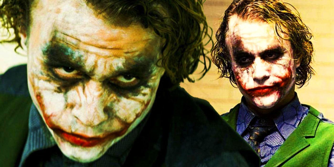 Heath Ledger in final costume as the Joker in The Dark Knight