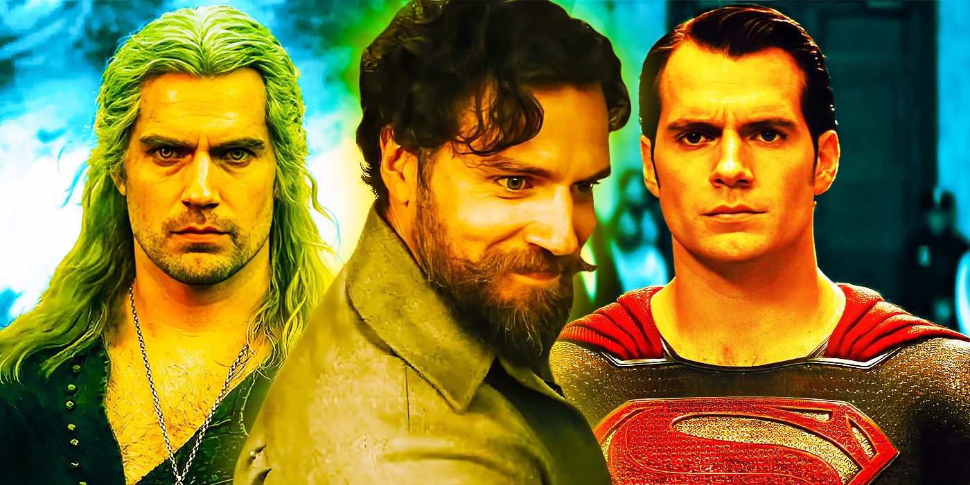 Henry Cavill from The Ministry of Ungentlemanly Warfare and Henry Cavill as Superman and Geralt