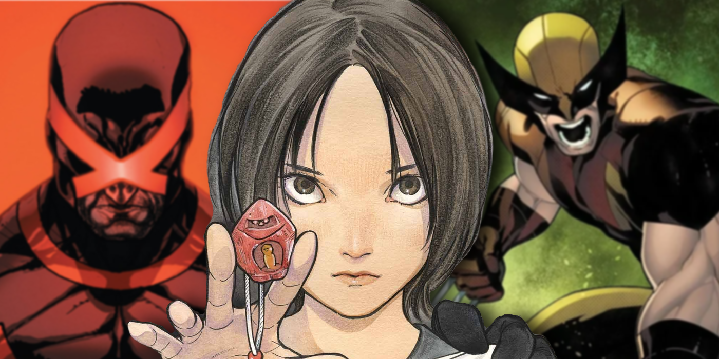 Hisako Armor Peach Momoko with Wolverine and Cyclops