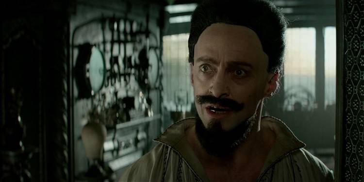Hugh Jackman como Barba Negra em Peter Pan (Reprodução)