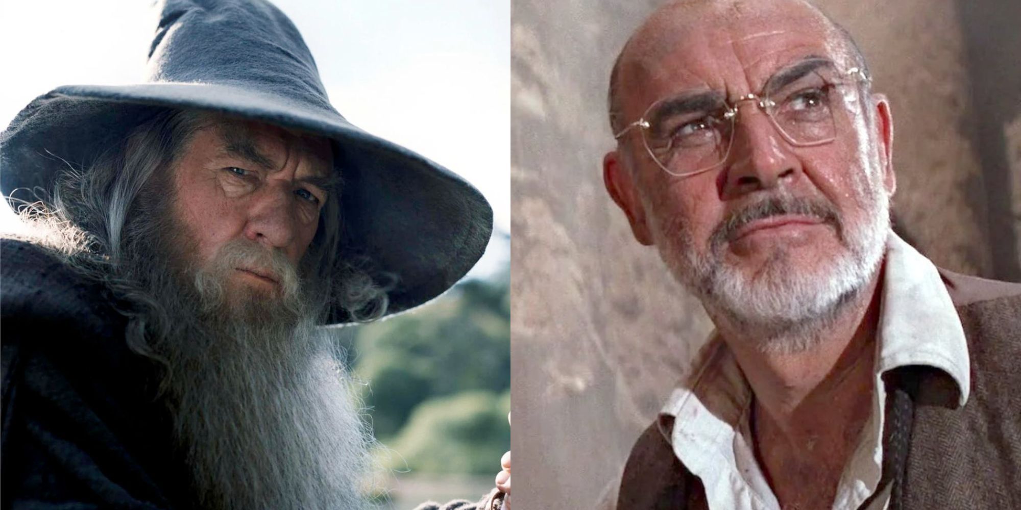 Ian McKellen in Lord of the Rings and Sean Connery in Indiana Jones