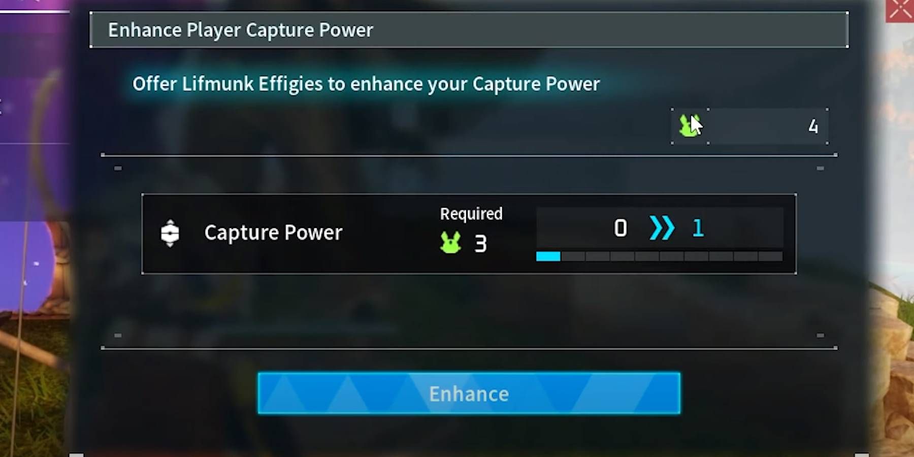 Palworld Statue of Power capture power increase buff through sacrificing rare Lifmunk Effigies