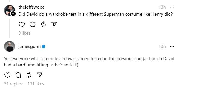 James Gunn Reveals BTS Story About David Corenswet’s Superman: Legacy Audition