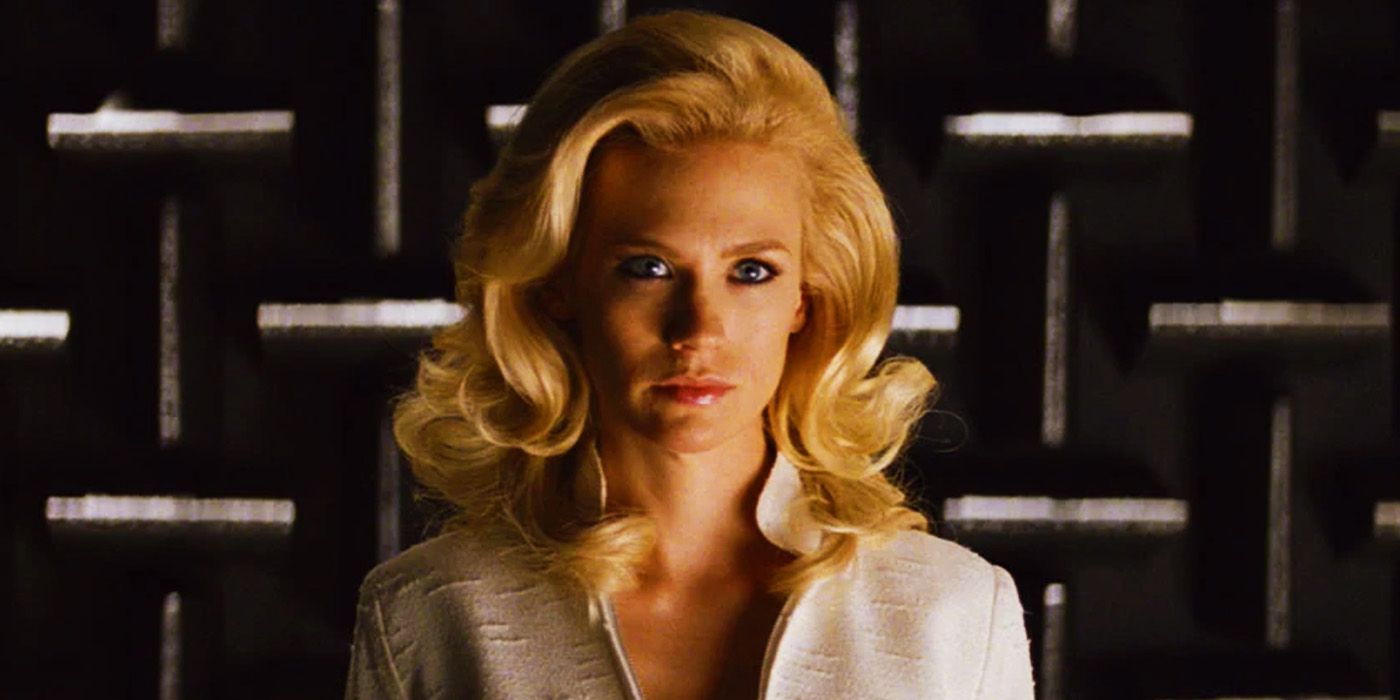 Emma Frost de January Jones capturada em X-Men First Class